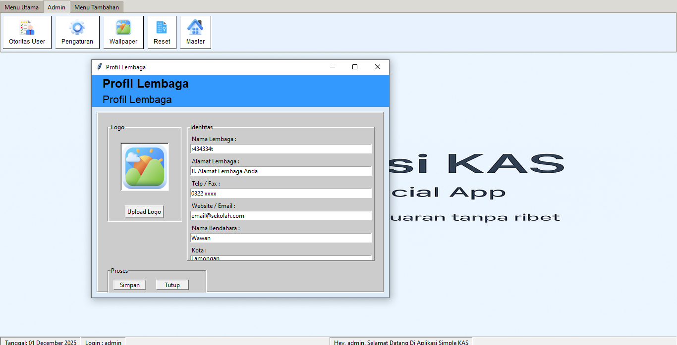 Tampilan Simple KAS 4