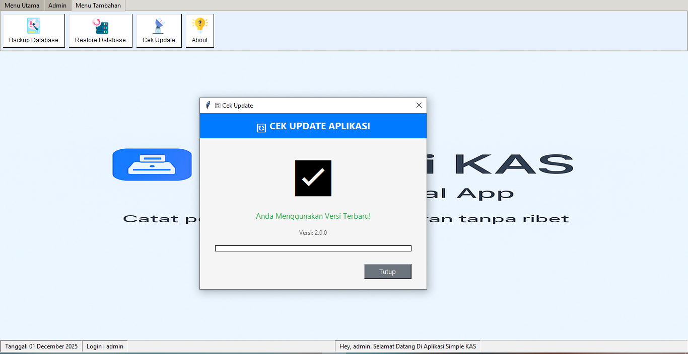 Tampilan Simple KAS 5