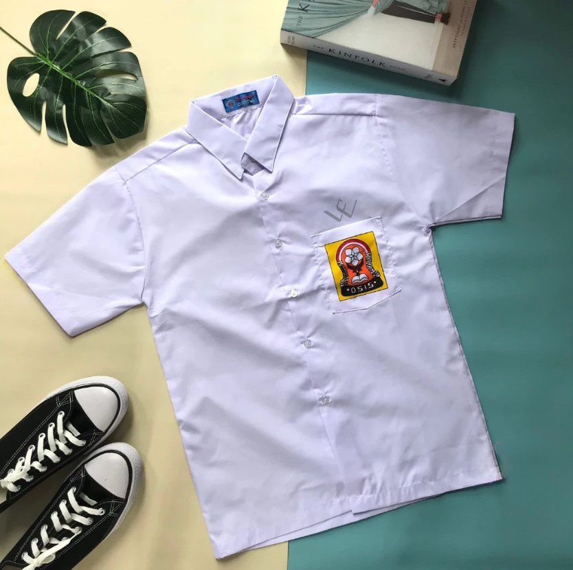 Baju Seragam Sekolah SMP Putih Pendek SABLON