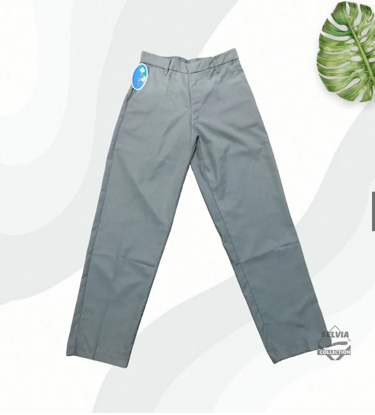 Celana SMA Abu Panjang NON KARET