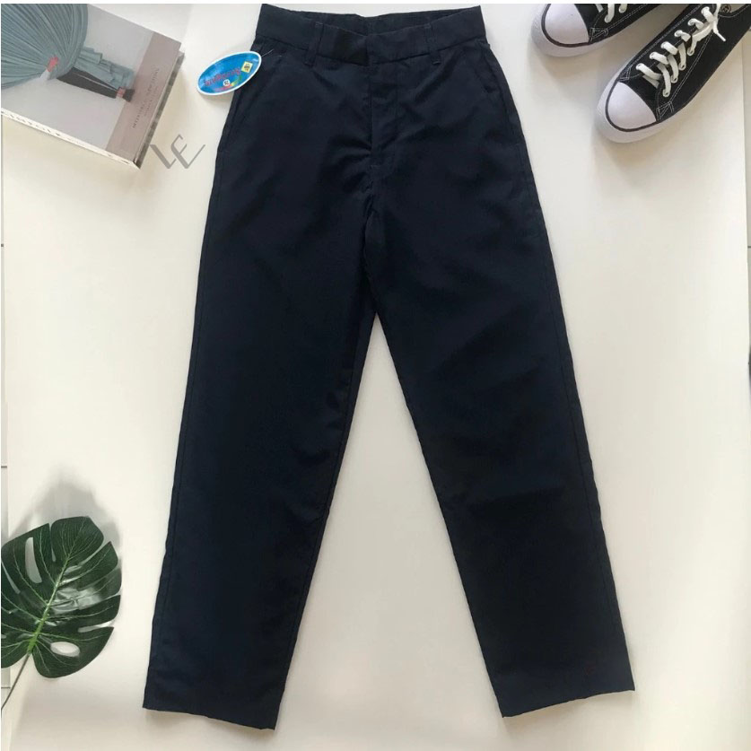 Celana SMP BIRU Panjang NON KARET