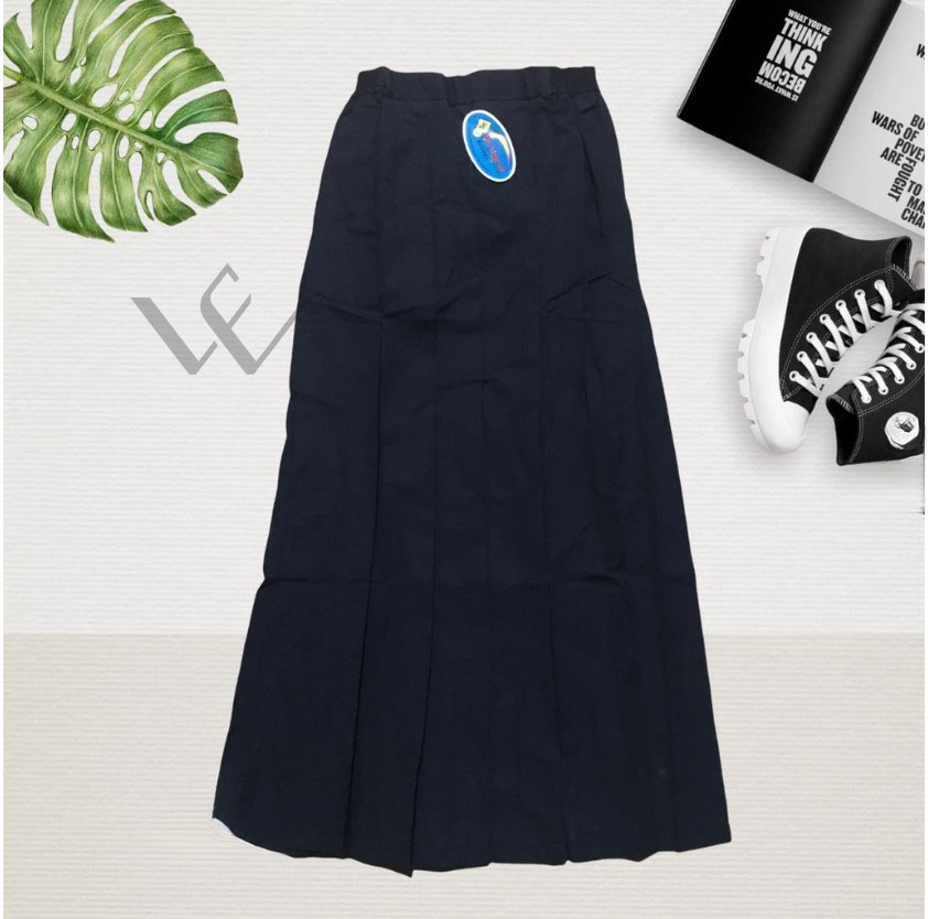 rok smp biru rempel panjang