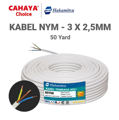 KABEL HAKAMITSU 3 X 2.5 (50 YARD) ECERAN PER-METER